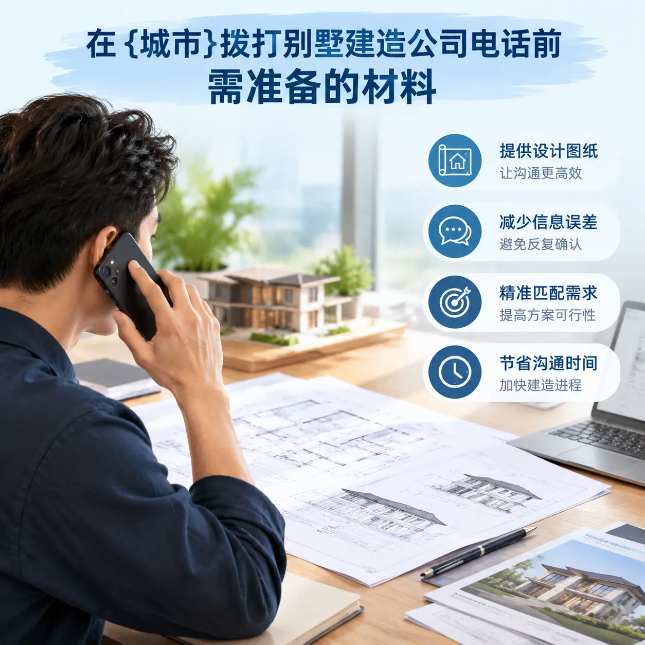 在施秉拨打别墅建造公司电话前需准备的材料
